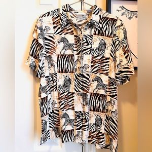 Alfred Dunner button down short sleeve shirt